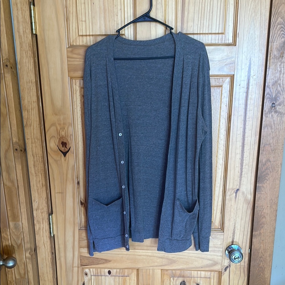 American Apparel brown cardigan.
